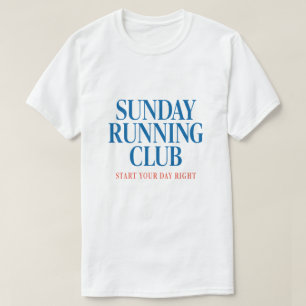 Zondag hardloopclub Motivatie Run Club T-shirt