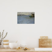 Zondag in de atmosfeer van de Elbe Poster (Keuken)