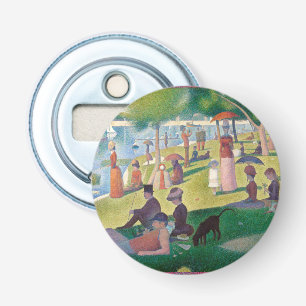 Zondag in La Grande Jatte Seurat Painting Button Flesopener