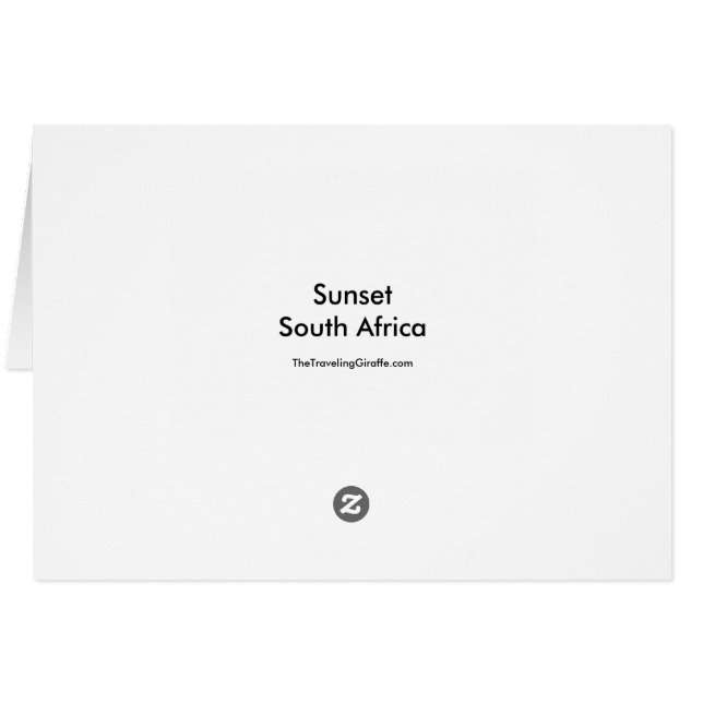 Zondag in Zuid-Afrika (Achterkant Horizontaal)