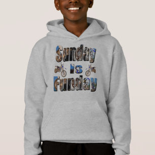Zondag is Funday Motorbike Afbeelding Logo,