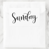 Zondag - Kalligrafie / Lettering Sticker (Tas)
