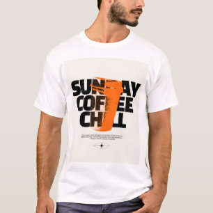 Zondag Koffie Chillen - Urbane Halftone Grafische T-shirt