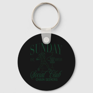 Zondag Meisjesclub Disc Golf Chain Seekers Grafisc Sleutelhanger