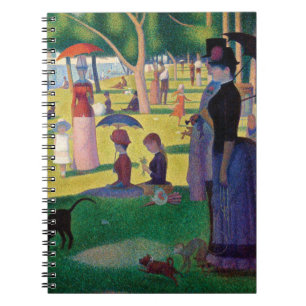Zondag om 12.00 uur in La Grande Jatte door Seurat Notitieboek