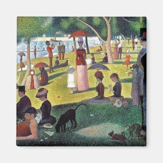Zondag om 12.00 uur La Grande Jatte - Georges Seur Magneet