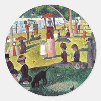 Zondag om 12.00 uur La Grande Jatte - Georges Seur Ronde Sticker
