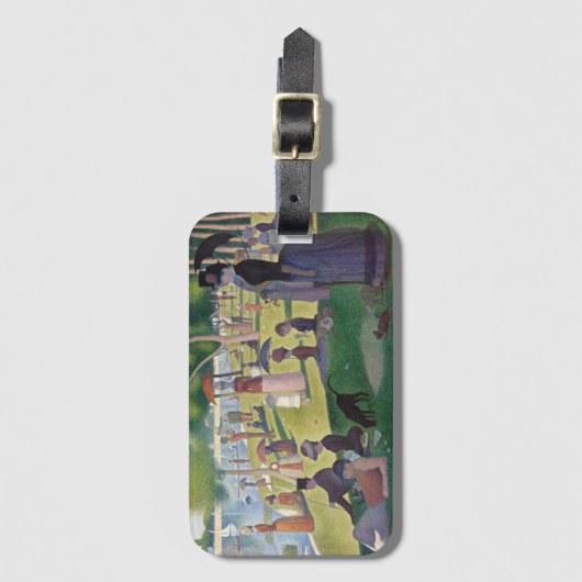 Zondag om 12.00 uur Seurat Neo Impressionist Paint Bagagelabel (Voorkant (verticaal))