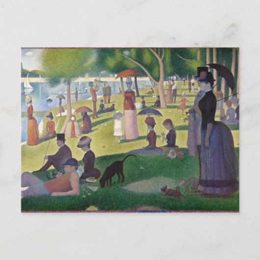 Zondag om 12.00 uur Seurat Neo Impressionist Paint Briefkaart (Voorkant)