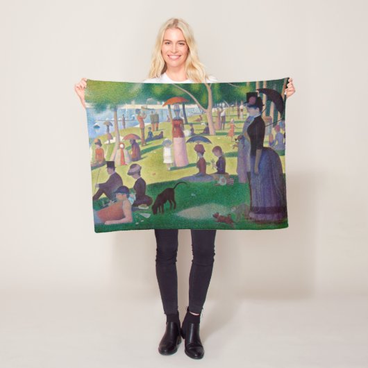 Zondag om 12.00 uur te La Grande Jatte, Seurat Fleece Deken (In situ)