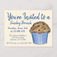 Zondag Ontbijt Brunch Party Blueberry Muffin