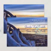 Zondag op Beach Evening Wedding Invitations Kaart (Voorkant / Achterkant)