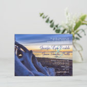 Zondag op Beach Evening Wedding Invitations Kaart (Staand voorkant)