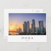 Zondag over de stad Doha, Qatar Briefkaart (Voorkant / Achterkant)