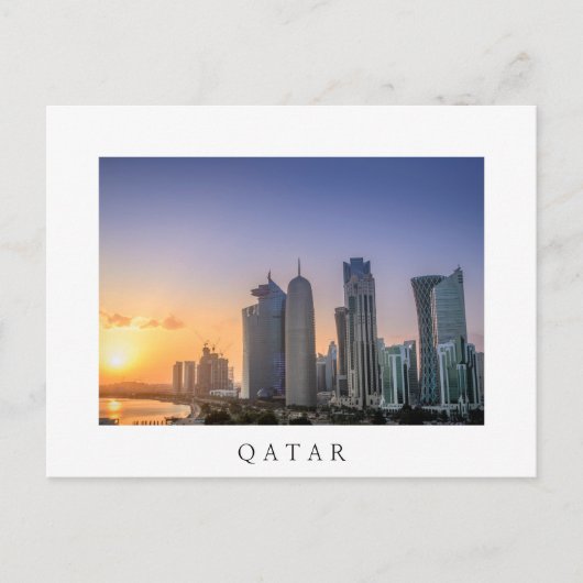 Zondag over de stad Doha, Qatar Briefkaart (Voorkant)