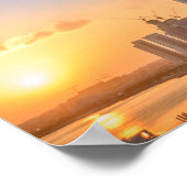 Zondag over de stad Doha, Qatar Poster (Hoek)