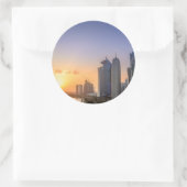 Zondag over de stad Doha, Qatar Ronde Sticker (Tas)