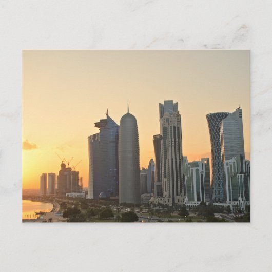 Zondag over Doha, briefkaart Qatar (Voorkant)