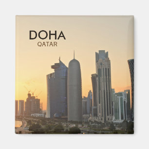 Zondag over Doha, Qatar-tekstmagneet Magneet