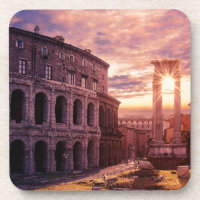 Zondag over het Colosseum van Rome in Rome