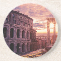 Zondag over het Colosseum van Rome in Rome