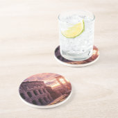 Zondag over het Colosseum van Rome in Rome Zandsteen Onderzetter (Zijkant)