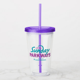 Zondag Parkways Acryl Tumbler met deksel Drinkbeker