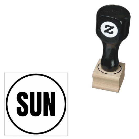 zondag 	rubberstempel (Gestempeld)