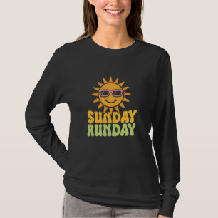 Zondag Runday Schattigee zon Fun Running Motivatio T-shirt