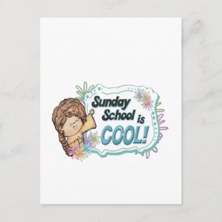 Zondag school is COOL. Briefkaart