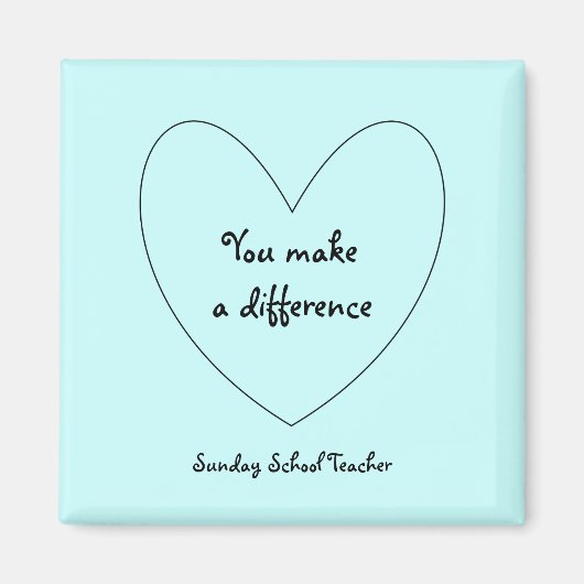 Zondag school leraar magneet (Voorkant)