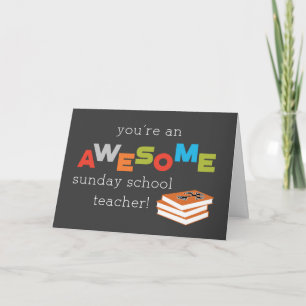 Zondag School Teacher Appreciation Day Geweldige Kaart