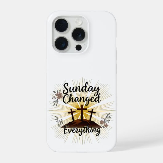 Zondag verandert Alles Christelijk telefoonhoesje iPhone Hoesje (Achterkant)