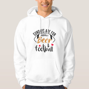 Zondag voor bier en Football Hoodie