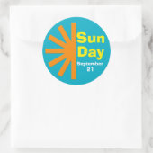 Zondag voor zonne-energie ronde sticker (Tas)