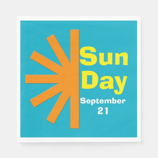 Zondag voor zonne-energie servet (Voorkant)