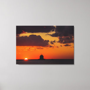 Zondag vuurtoren canvas afdruk