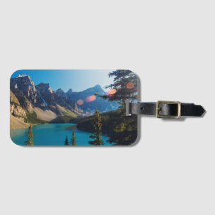 Zondag zomer Moraine Lake, Canada Bagagelabel