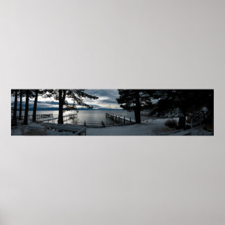 Zondag zonsopgang in het Tahoe-meer Poster