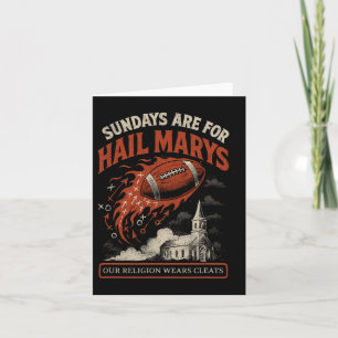 Zondagen zijn voor Hail Marys Funny Football Game Kaart