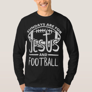 Zondagen zijn voor Jezus en Football T-shirt