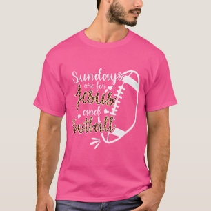 Zondagen zijn voor Jezus en Football T-shirt