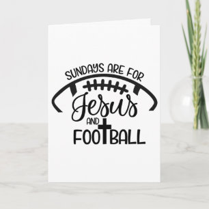 Zondagen zijn voor Jezus en Voetbal - Christelijk Kaart