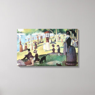 Zondagmiddag, eiland La Grande Jatte door Seurat Canvas Afdruk
