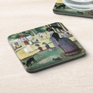 Zondagmiddag, eiland La Grande Jatte door Seurat Drankjes Onderzetter