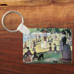 Zondagmiddag, eiland La Grande Jatte door Seurat Sleutelhanger