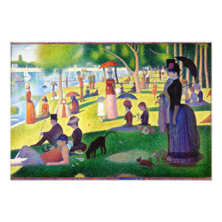 zondagmiddag op het eiland La Grande Jatte Foto Afdruk