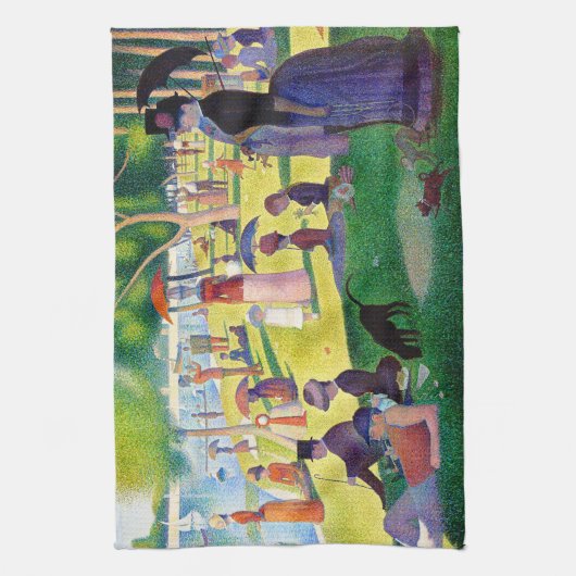 zondagmiddag op het eiland La Grande Jatte Theedoek (Verticaal)