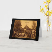 Zondagochtend katholieke mis 1861 kaart (Gele Bloem)