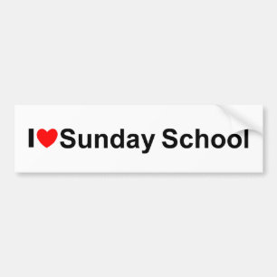 Zondagschool van de liefde (hart) bumpersticker